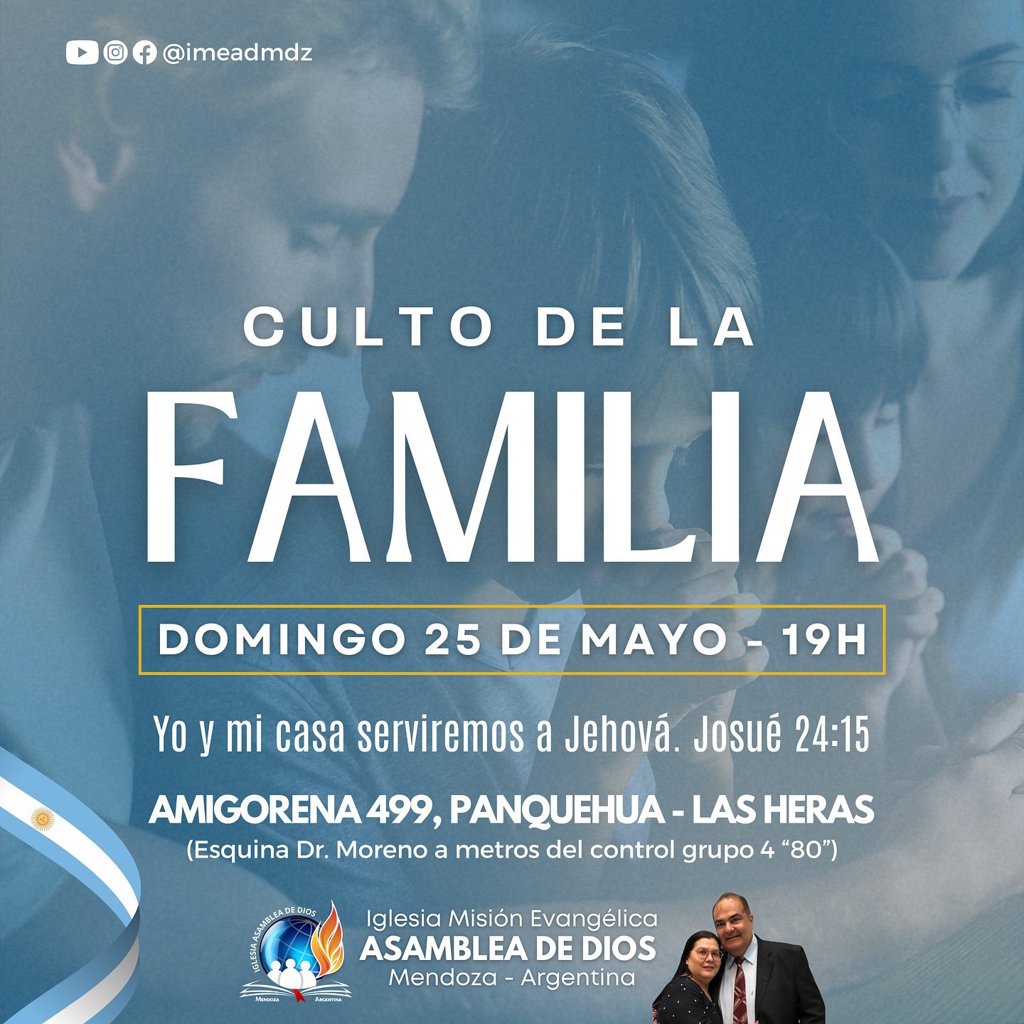 ¡Te invitamos este domingo 25 de mayo a unirte a nosotros junto a tu familia para adorar a nuestro Dios, desde las 19 horas!
📖 Dios tiene un plan glorioso para tu vida y tu familia. Te esperamos 🙏🏼
📍Amigorena 499 (esquina Dr. Moreno) - Panquehua, Las Heras.