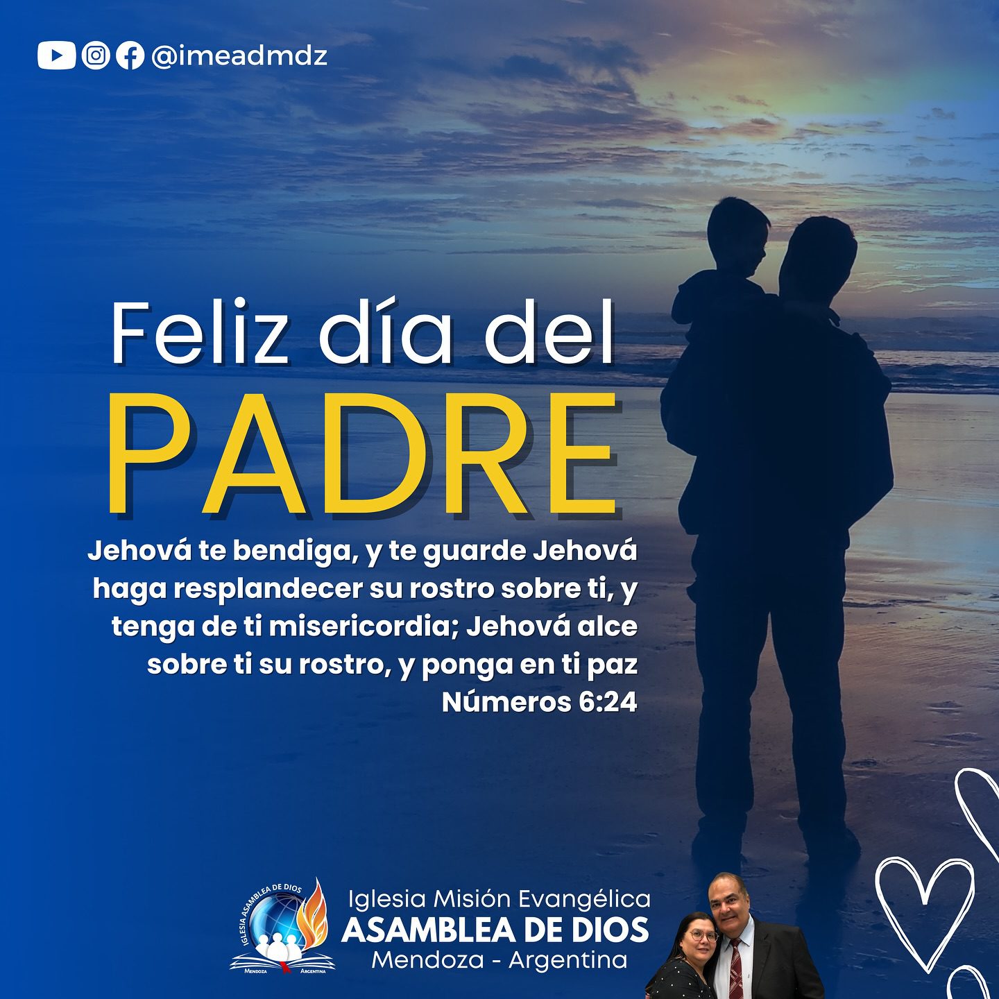 Hoy honramos a todos los padres de nuestra iglesia, hombres de fe y amor que reflejan el corazón de Dios. También, de forma especial, agradecemos a nuestro pastor Rubens, nuestro padre espiritual, por su amor y dedicación en la obra del Señor.
Y sobre todo, damos gloria a Dios, nuestro Padre eterno. ¡Dios los bendiga a todos!
📖 “El justo que camina en su integridad… bienaventurados sus hijos.” – Proverbios 20:7
#DíaDeLosPadres #GraciasPapá