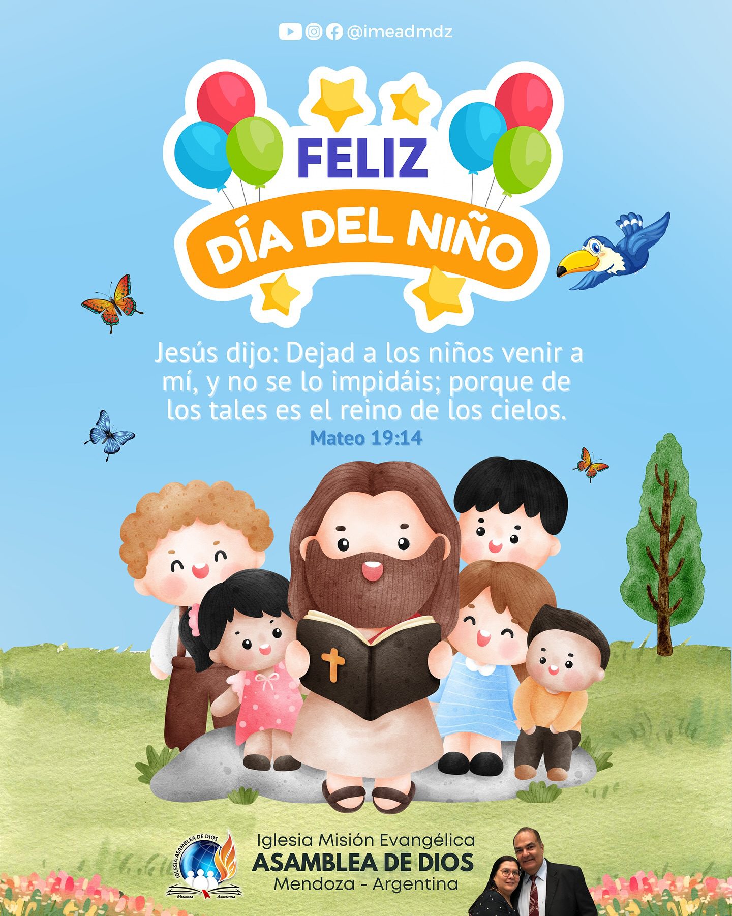 Hoy agradecemos a Dios por cada pequeño que ilumina nuestras vidas.
¡Dios bendiga a cada niño en su día! 🎈💖
🎁 El 30 de agosto tendremos una gran fiesta en nuestro templo en Las Heras para celebrar el Día del Niño. ¡Será una tarde con música, diversión, la presencia de Dios y muchas sorpresas! ¡No faltes!🎶🎉✨
Sábado 30 de agosto desde las 17h ❤️
📍Amigorena 499 (esquina Dr. Moreno) - Panquehua, Las Heras.