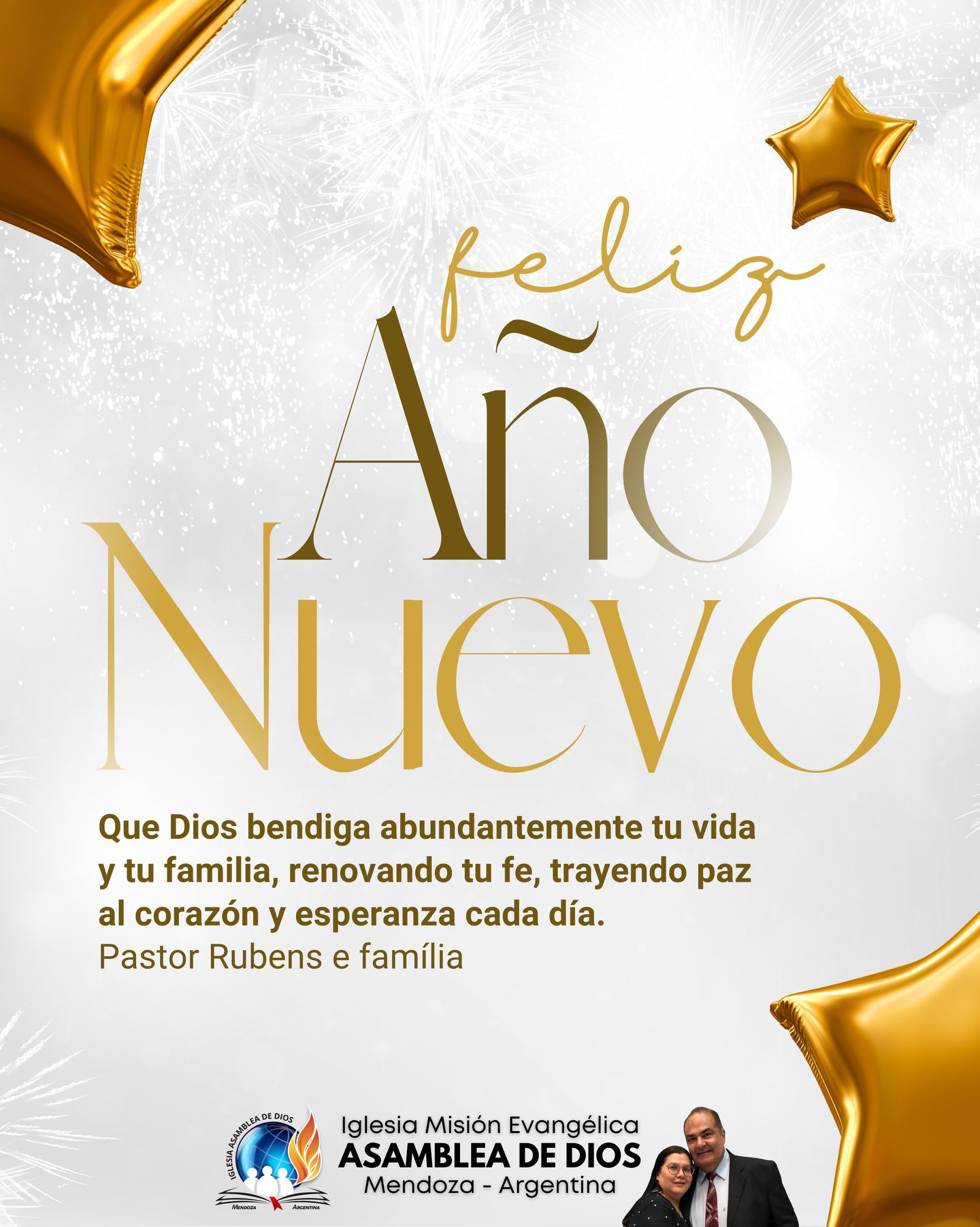 Gracias por todo lo vivido, por lo aprendido y por cada cuidado de Dios. Que el nuevo año llegue lleno de fe, esperanza y nuevas bendiciones. ¡Feliz Año Nuevo! ✨🙏🏼